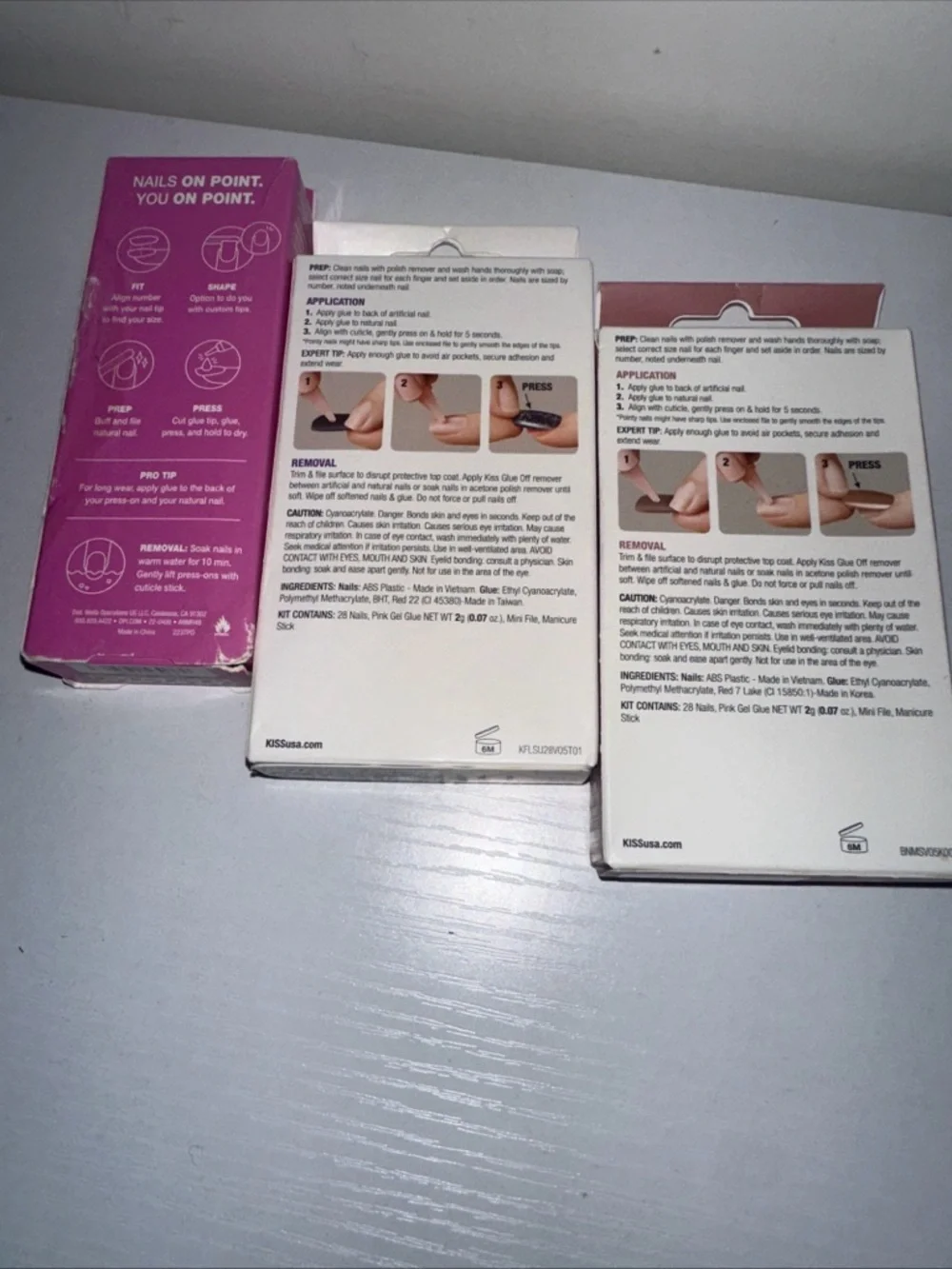 Kiss Gel Fantasy & Bare But Better Nude Press-On Nail Bundle - Pink & Lavender